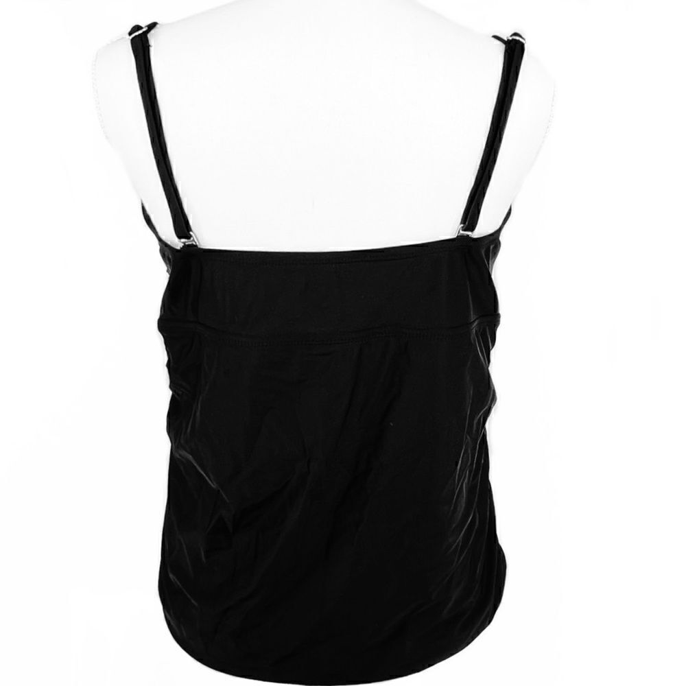 2bamboo Black Ruche Side Strapless w/ Strap Shapewear Tankini Bikini Top XXL - Picture 3 of 4